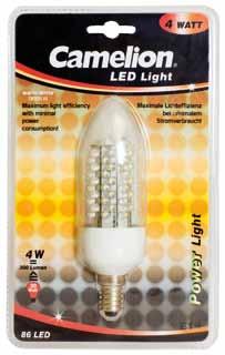 LED lights from Camelion offer an ideal solution as a replacement for standard light bulbs and halogen lamps.