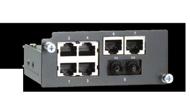 connection Fiber Ports: 1000BaseSFP slots Note: The PM-7200-2G/4G series Gigabit Ethernet combo modules support 2 or 4 SFP slots.