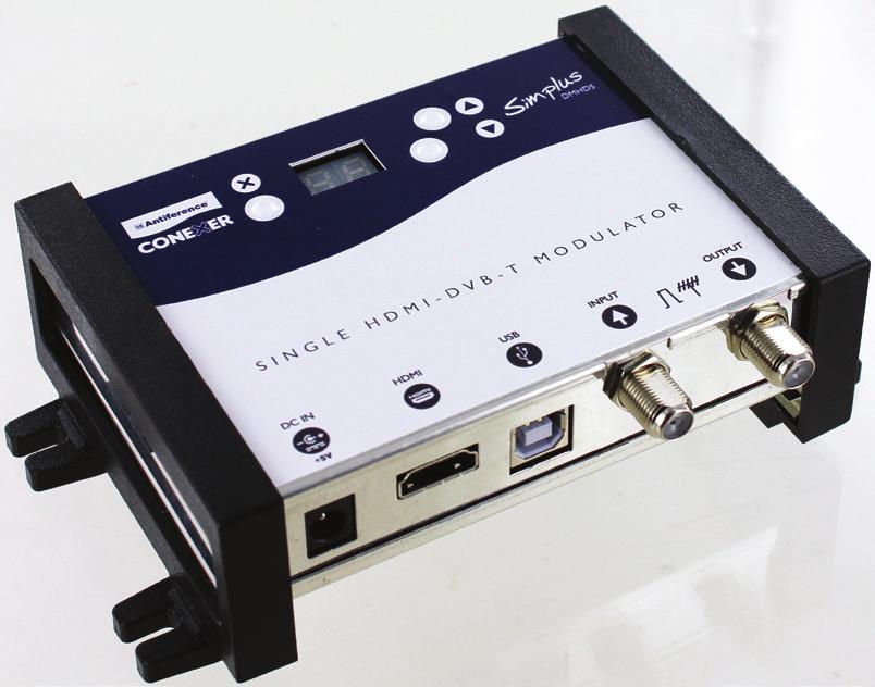 Before carrying out maintenance operation or modification of the installation, the modulator has to be disconnected. Remark : only use the supplied power adaptor. 1.