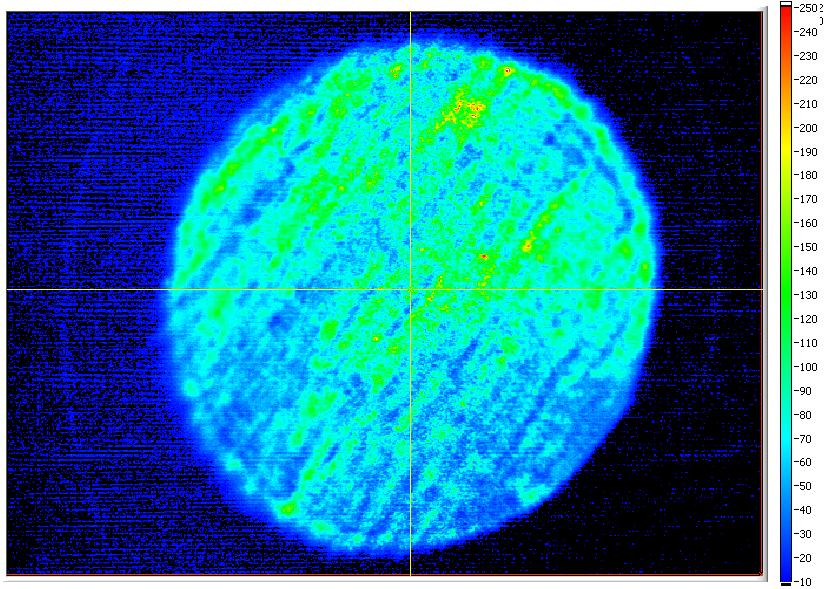 We checked the QE scanner measurements by mapping the cathode QE with the electron beam on a viewer.