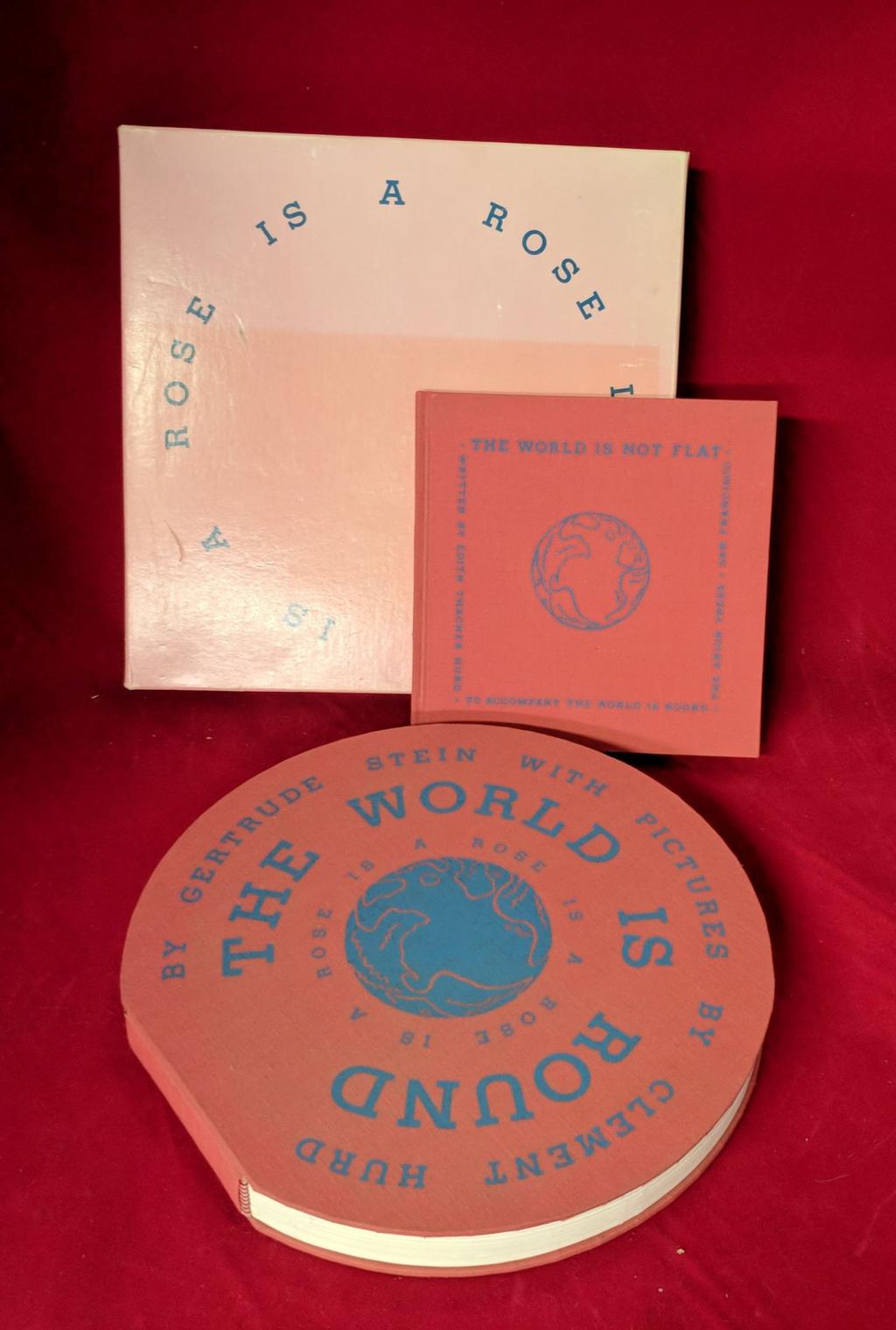 (8) Stein, Gertrude; Edith Thatcher Hurd THE WORLD IS ROUND/ THE WORLD IS NOT FLAT (TWO-VOLUME BOXED SET, AS ISSUED) San Francisco: The Arion Press, 1986. Clement Hurd. Limited Edition.