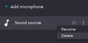 To rename or delete microphone click on more options button (represented by three vertical dots) on the right side. Output channels ZYLIA Studio PRO provides multiple audio output channels.