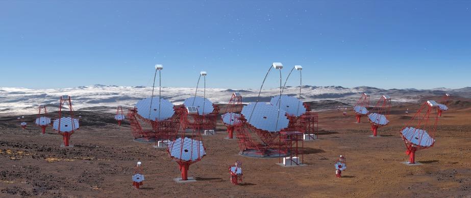 Cherenkov Telescope Array (CTA) Extend the accessible energy coverage from 20 GeV to 300 TeV Improve flux sensitivity up to factor of 10 Survey capability through a wider field of view Two sites