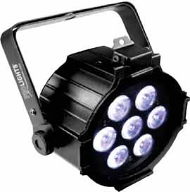 LED 7x3W RBG/FC beam 20 C -10 +40 IP54 INFRARED LUMIPAR7IRTRI lighting, blinder and washer for clubs, replacing the old-fashioned and big parcans.