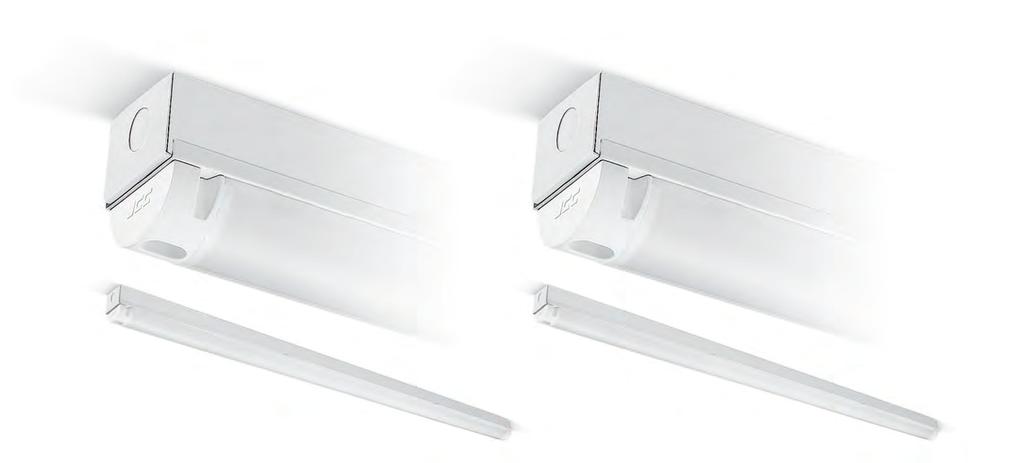 Skypack Plus The ultra efficient LED batten The high output LED batten 50% energy saving against T8 fluorescent Outstanding efficiency of up to 138 LpcW Ultra fast slide and lock installation Smooth
