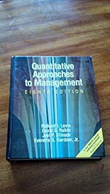 Quantitative Approaches to Management/Book and Disk (Schaum's Outline Series in Accounting, Business, & Economics) By Richard I. Levin, David S. Rubin, Joel P. Stinson, Everette S., Jr.