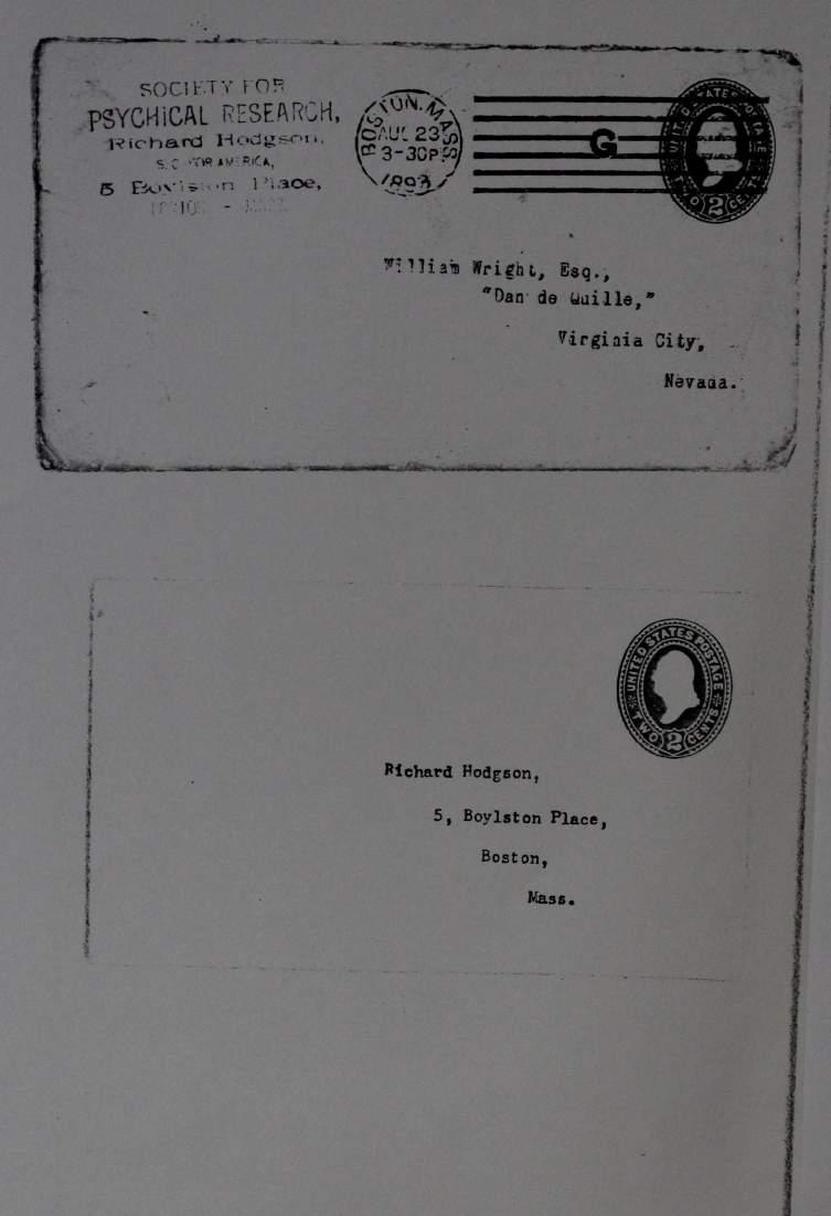 Photocopies, envelope containing letter to Dan, and selfaddressed stamped envelope to encourage a response.