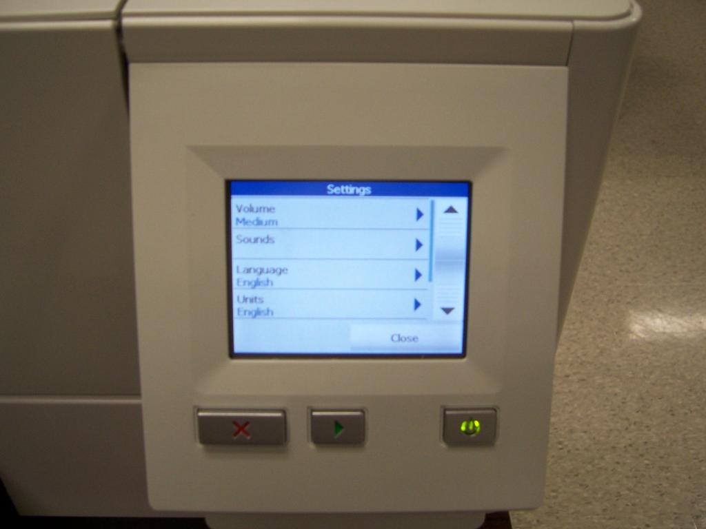 Figure 1: Kodak i5600 scanner (front view) From the front panel the user can turn the scanner on or off and start or stop a scan (see Figure 2).