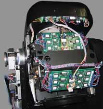 In that position, very slight color differences could be seen across the beam when mixing pastel and pale mid-tones. Fig. 5: Motor drive board.