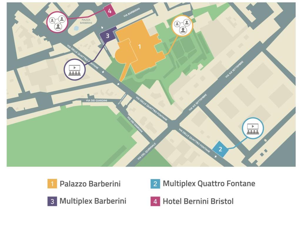VENUES THE BARBERINI DISTRICT MIA is located in the center of Rome in the Barberini district, hub of all market activities. 1.