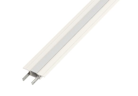 2.65" (6.7cm) 0.63" (1.6cm) 8' CHANNEL & LENS 8' Plaster-In Channel with Lens. LED Soft Strip (not included) may be installed flat or on the side of the channel.