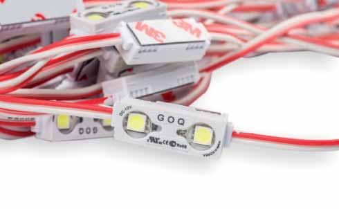 70 lm 70 lm 6 lm 13 lm 5 lm Operating temperature IP protection class Dimensions modułu Diode type Cable length Weight 5630 SMD
