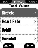 Memoria Valori totale 7.4 Valori totale Găsiţi structurate valorile totale pentru cele 3 roţi de bicicletă pentru următoarele subdomenii: 1. Bicicletă 2. Ritmul cardiac 3.