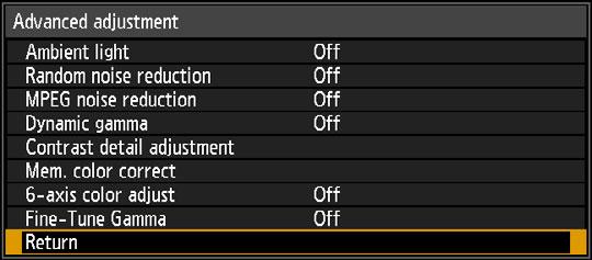 Menu Description In [DICOM SIM] image mode, [Color temperature] is not adjusted with numeric values but set to one of the following five presets.