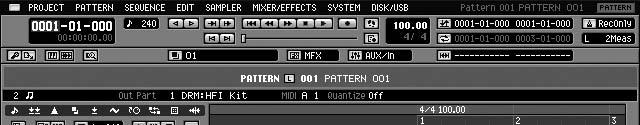 An overview of version 3.0 PATTERN screen The VGA screen you can create patterns. PATTERN (Menu bar) Pattern Name... EDIT PATTERN NAME popup will appear. You can edit a pattern name.