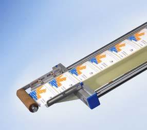 Dispensing systems Rigid beak with application roller For linear labelling,