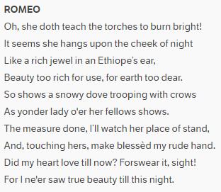 6 Romeo s love in Act 1 At this point in the play, Romeo is at the Capulet feast, and sees Juliet for the first time. Starting with this extract, does Shakespeare present Romeo as in love in Act 1?