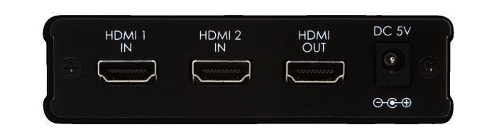 2-Way HDMI Switcher EL-21SY 3D HDMI The EL-21SY switcher accepts two HDMI inputs and allows the user to switch between two input sources to provide a single HDMI output for connection to the HDMI