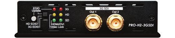 This device benefits from a 2-channel (L/R) audio input allowing DVI signals with 2-channel audio to be converted to SDI.