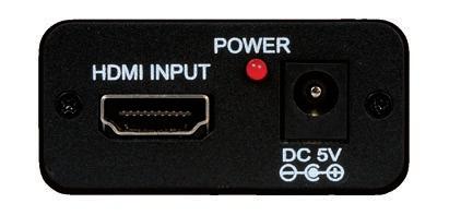 Input: 1x HDMI (1x HDMI Uncompressed AV and Data) Output: 1x HDMI (1x HDMI Uncompressed AV and Data) Power: 5V/2.