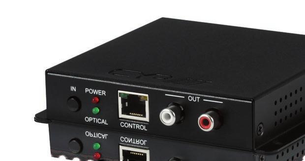 IP Audio Controller AU-IP21 IP Control Optical The AU-IP21 has the choice of Optical or analogue stereo inputs, outputting to analogue L/R with the choice of mono or stereo.