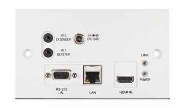 HDMI over Single CAT5e/6/7 HDBaseT Bi-directional PoC Wallplate Transmitter Full 5Play & Single LAN up to 100m PU-607BDWP-TX 4K 3D HDMI HDBT 5Play HDCP2.