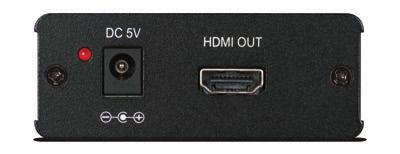 connection to your displays. Input: 1x RJ45 (1x HDMI & Propriety Data) Output: 1x HDMI (1x HDMI Uncompressed AV and Data) Power: 5V/1.
