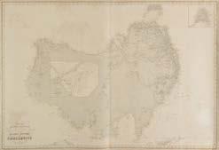 the Pacific archipelago, circa 1860, together five French and British Admiralty sea charts, long closed tear affecting the chart of Moreton Bay, occasional spotting, various sizes and condition (5)