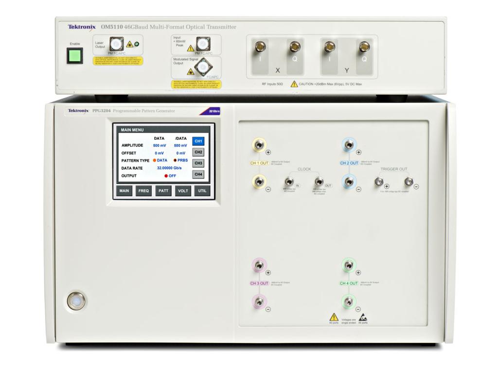 Datasheet Coherent optical signal generation system The OM5110 is a key part of a coherent optical signal generation system. The other major component is the signal generator itself.