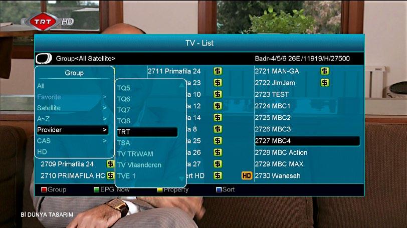 Being a PVR receiver, it is possible with the HD 8840 to mark events for recording right in the EPG.
