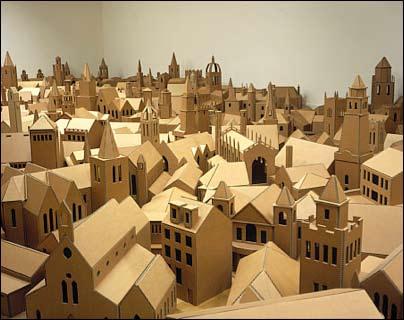over time. Coley once spent four months building 289 cardboard scale replicas of every place of worship in Edinburgh, Scotland. These included churches, synagogues, mosques and Salvation Army Halls.