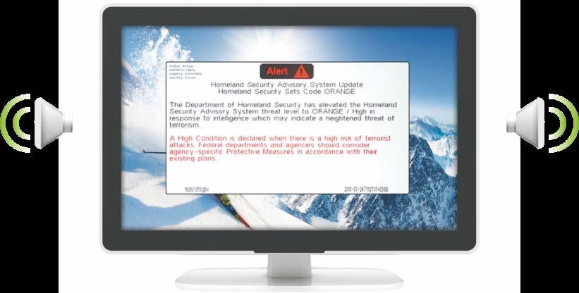 Figure 31: Emergency Alert System Display The Expiration Date field of the CAP XML file determines when the message will expire.
