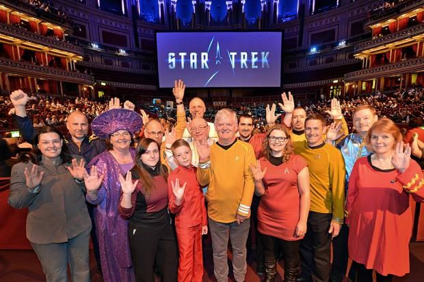 Live long and prosper: Trekkies assemble at the Royal Albert Hall A special surprise awaited the Trekkies at the Hall on this opening night, as actor Simon Pegg, who portrays classic Star Trek hero