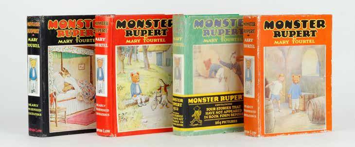 CHILDREN S & ILLUSTRATED BOOKS 182. 183. 184. 185. 183. TOURTEL, Mary MONSTER RUPERT - 1932 Sampson Low, 1932. Original red pictorial boards. Line drawings and one colour plate by Mary Tourtel.