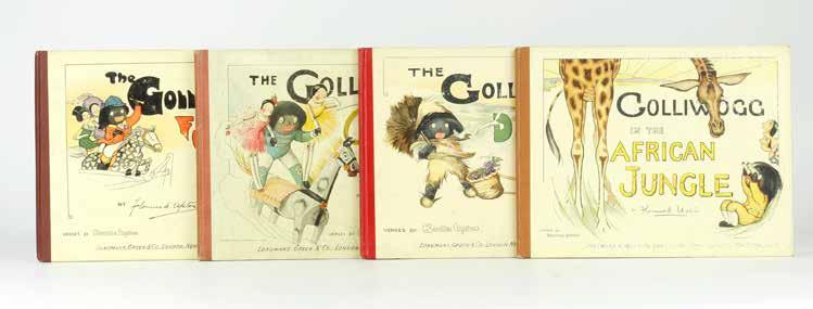 JONKERS RARE BOOKS 220. UPTON, Florence THE GOLLIWOGG S FOX-HUNT Longmans, 1905 First edition. Oblong 4to. Cloth backed paper covered boards illustrated in colour.