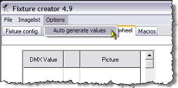 Click Options and then Auto generate values and you should see the following dialogue box appear.
