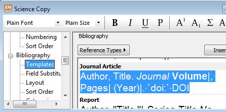 style to your satisfaction, save it to another filename, and <Update Citations and Bibliography> using the