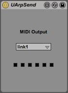 MIDI Input and UArpSend UArpRecv s MIDI Input selection defines a virtual link to be used for receiving MIDI-In data. There are 16 options to choose from.