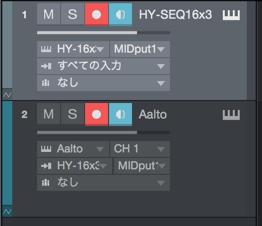"In" for receiving midi out Bitwig Studio 1, Load HY-MPS2 2, Insert your instrument