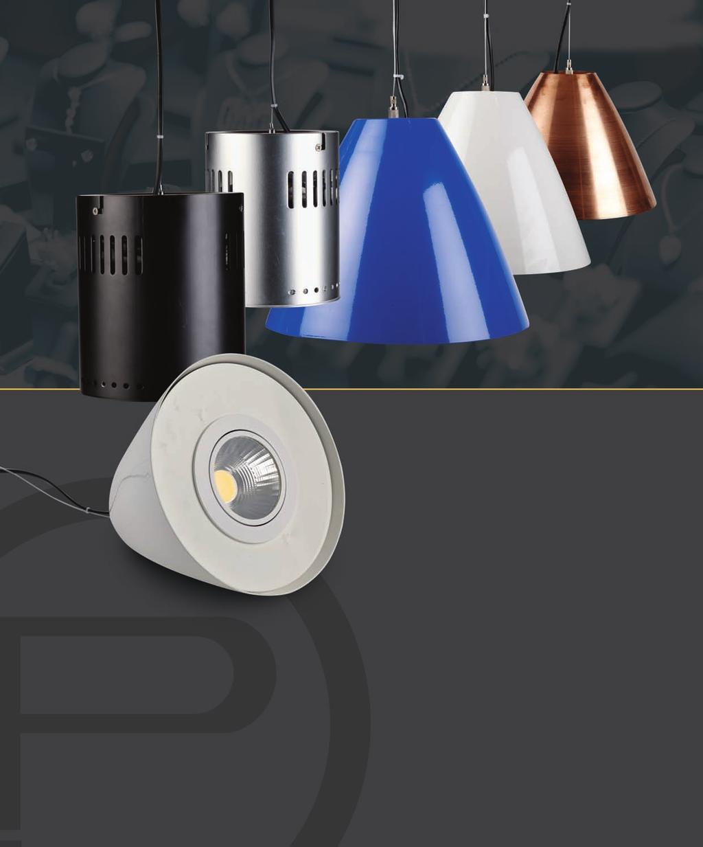 Superbrite technology. Our high performance LED down-lights housed in a contemporary modern finish. The pendant range is composed of two shapes - the dome and the cylinder.