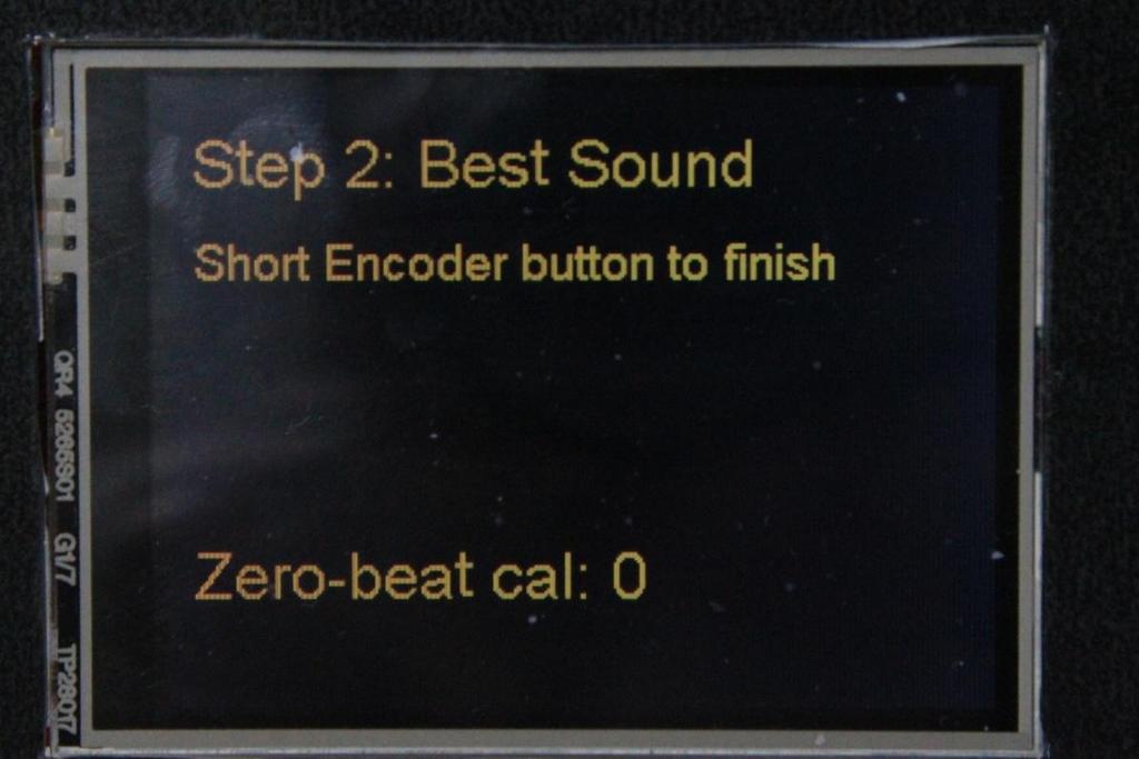 Once you have the station tuned in properly, press and hold the function button until the Step 2: Best Sound window is