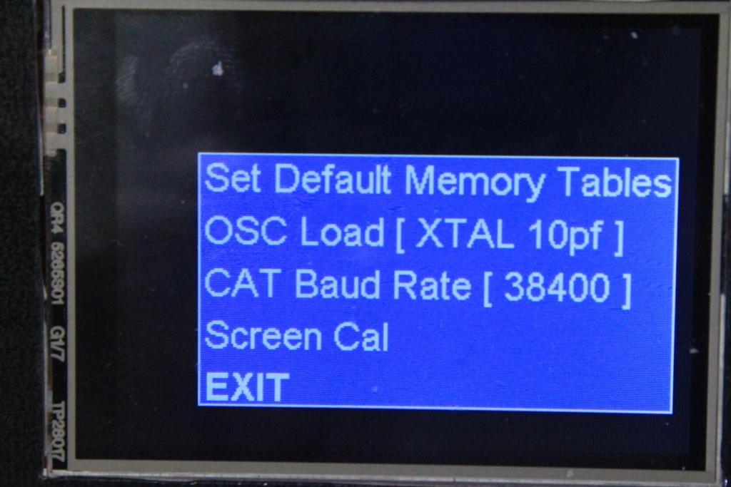 that value in this menu item. Next is the CAT Baud Rate (default is 38400 but it can be set to the standard baud rates from 1200 baud to 115,200 baud.