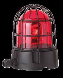 839 Rotating Mirror Beacon Robust aluminium housing including wire guard Extreme durability thanks to low wear belt drive Salt water resistant Extremely quiet Installation without the need