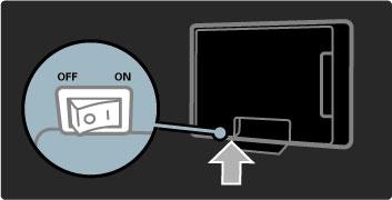 1.3 Keys on the TV Power switch Switch the TV on or off with the power switch at the bottom of the TV. When switched off, the TV does not consume any energy.