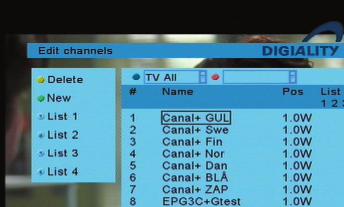 11. How to make and use Favourite lists With terrestrial TV you get a range of channels.