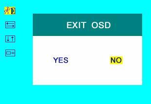 OSD H-POSITION ADJUSTMENT: to adjust the OSD move in horizontal direction OSD V-POSITION ADJUSTMENT: to adjust the OSD move in vertical direction RESET: you can reset adjustment of the unit when