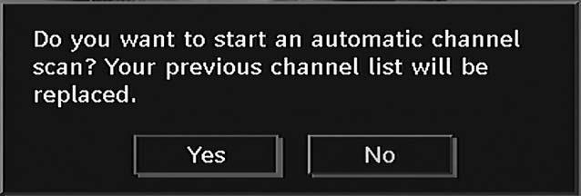 All current channels and settings, i.e. locked channels, will be lost. Select the SETUP from the main menu by using Up or Down buttons. Press OK and Setup menu will be displayed.