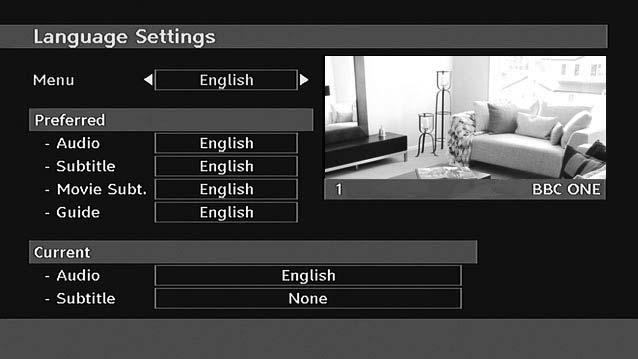 Displaying Subtitles In digital mode, this feature will show subtitles on the screen in the selected language provided they are being broadcast. Press SUBTTL button to activate available subtitles.
