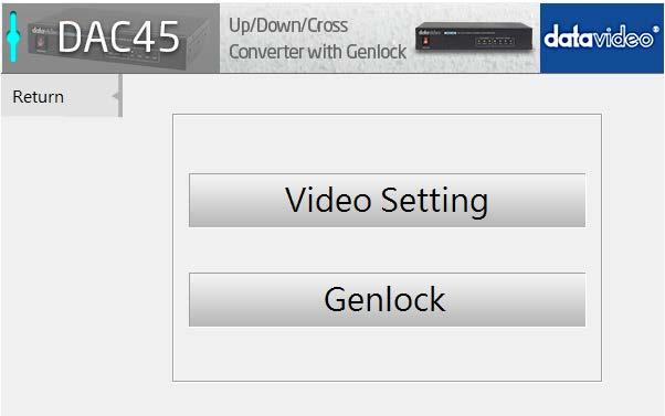 On the video setup page, click the