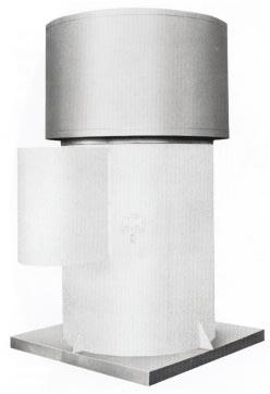 Roof Fan Sizes C1220 through C4900 are available for roof mounting by using a curb cap and stack hood with built in